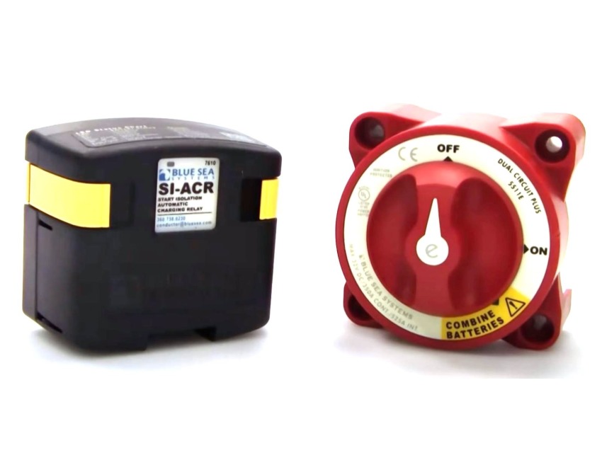 Blue Sea Systems AddABattery Kit 120A Switch and ACR PN. 7650